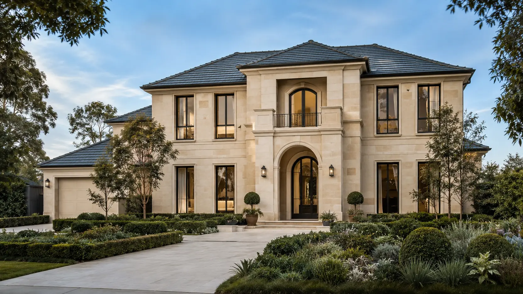 Sovereign Manor straight-on façade